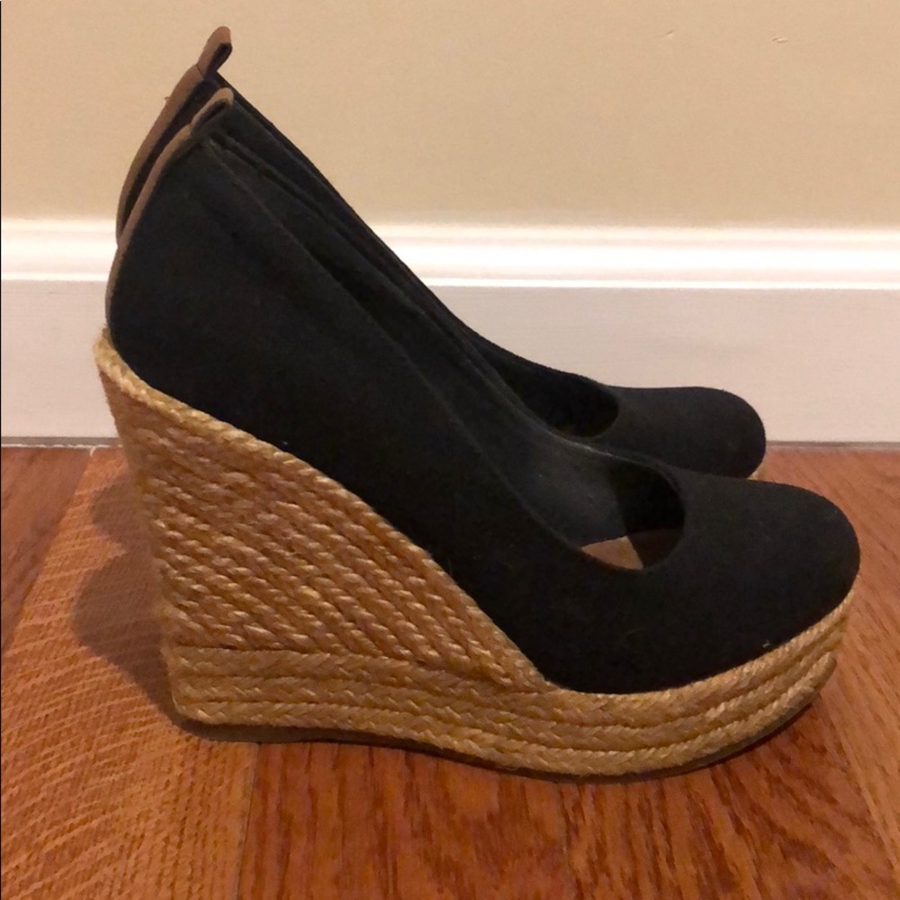 Black espadrille wedges. Fits like 6.5